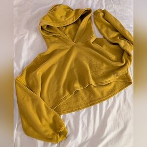 Savage X Fenty Golden Yellow Cropped Oversized Hoodie Sweatshirt